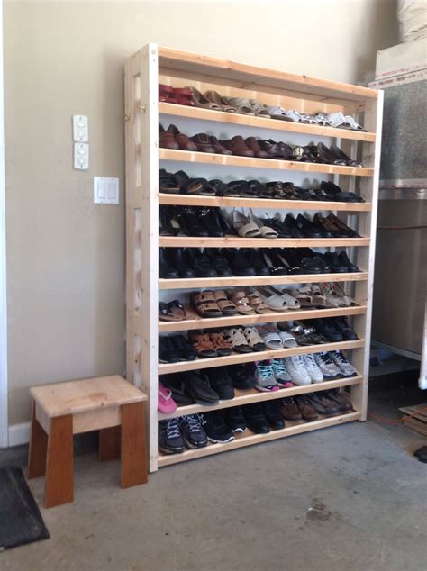 diy garage shoe storage.